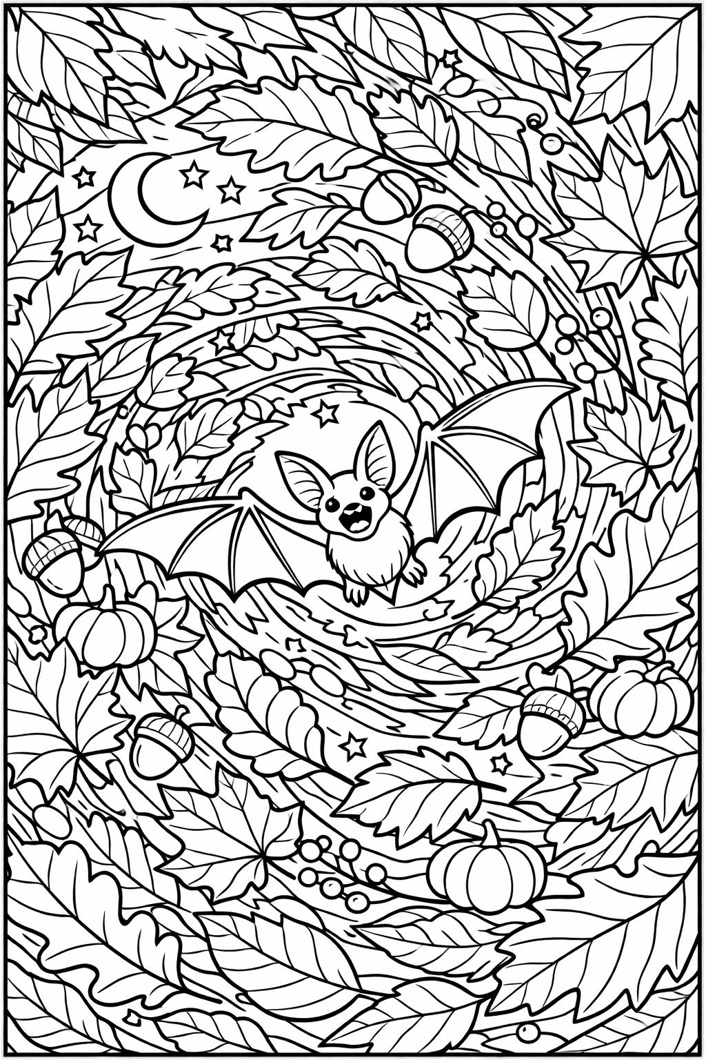 bat Halloween party coloring page | spooky festive gathering | printable activity