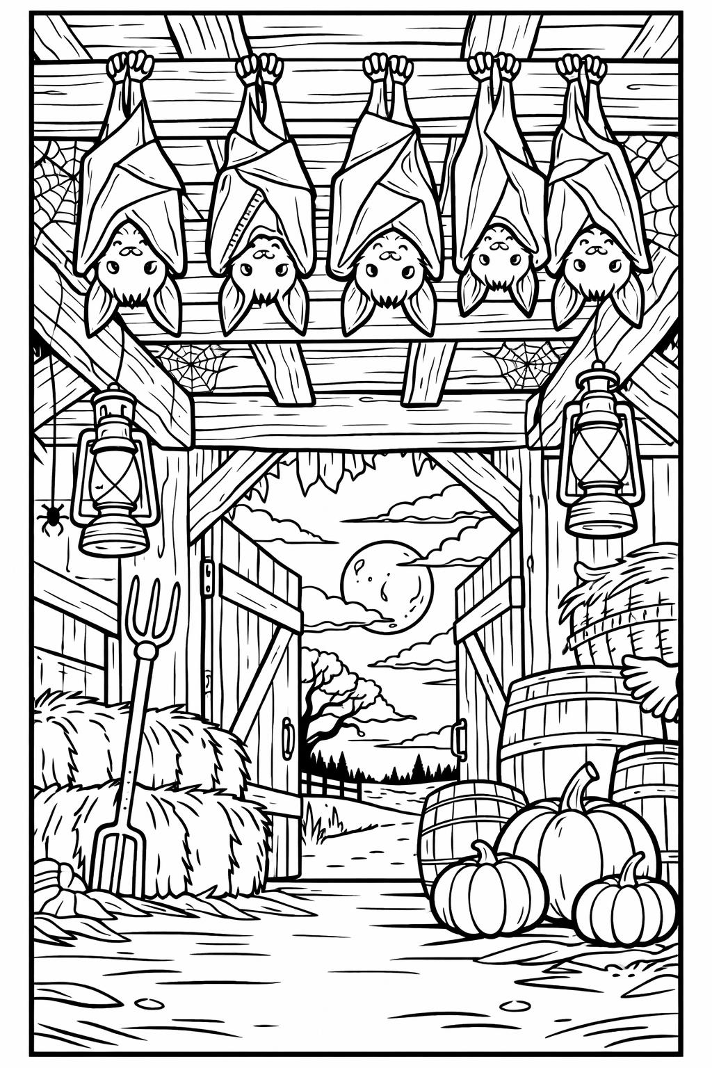bat doodle coloring page | fun spooky illustrations | creative Halloween activity