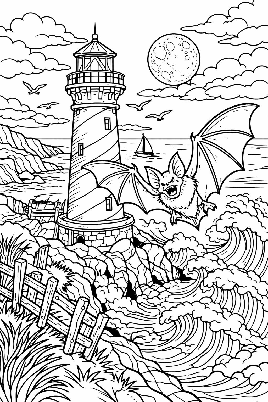 bat mandala coloring page | intricate Halloween design | relaxing adult coloring sheet