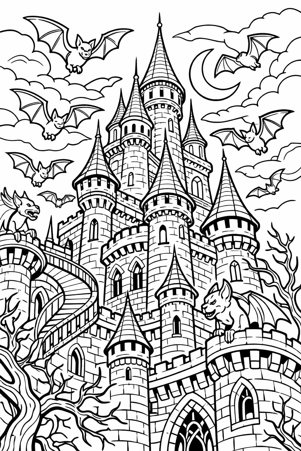 cute bat coloring page | adorable spooky character | kids printable coloring sheet