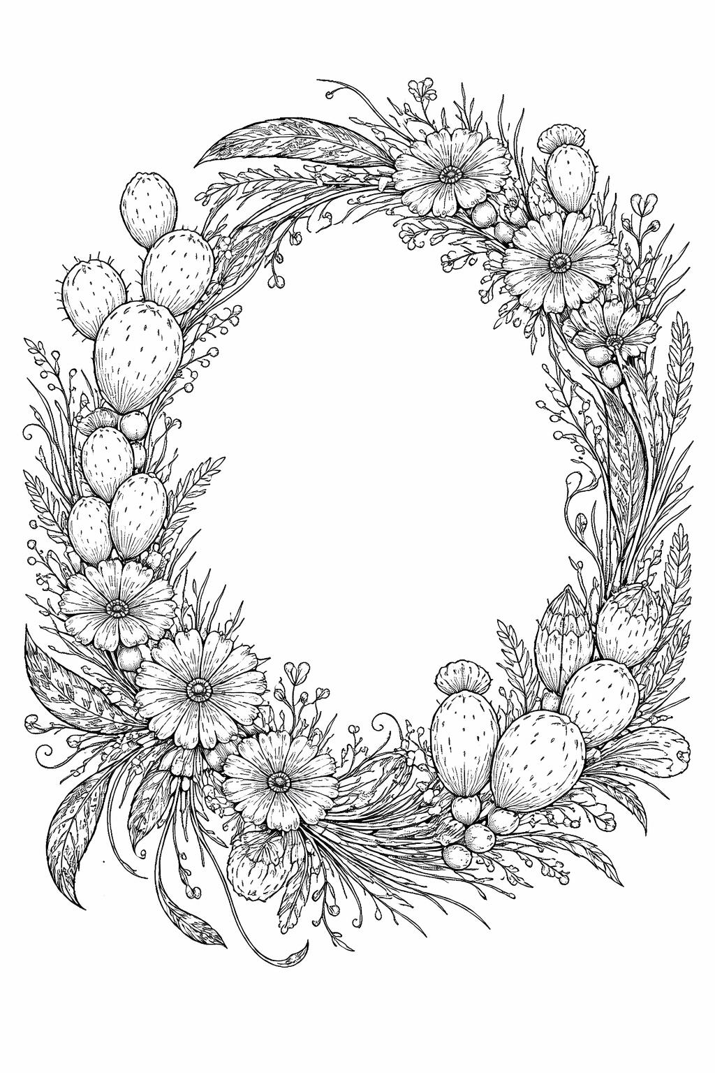 boho geometric coloring page | repeating shapes and symmetrical lines | printable relaxation activity