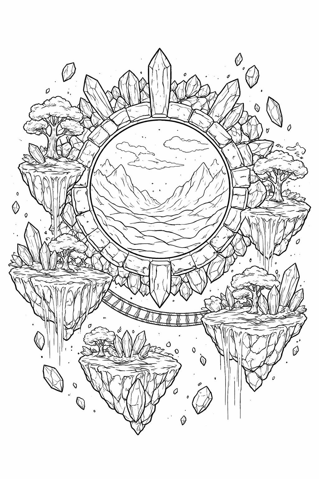 1. crystal coloring pages for adults | 25 intricate printable gemstone designs | relaxing mineral coloring collection