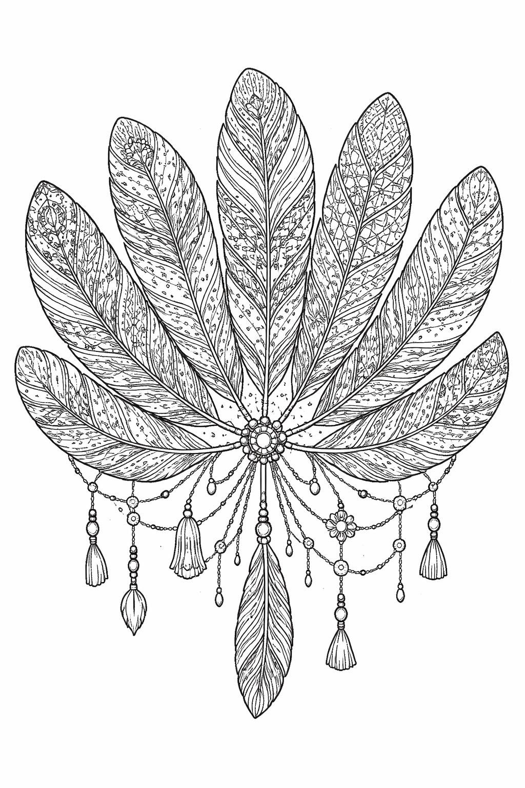 boho rainbow coloring page | layered arches and decorative patterns | printable adult sheet