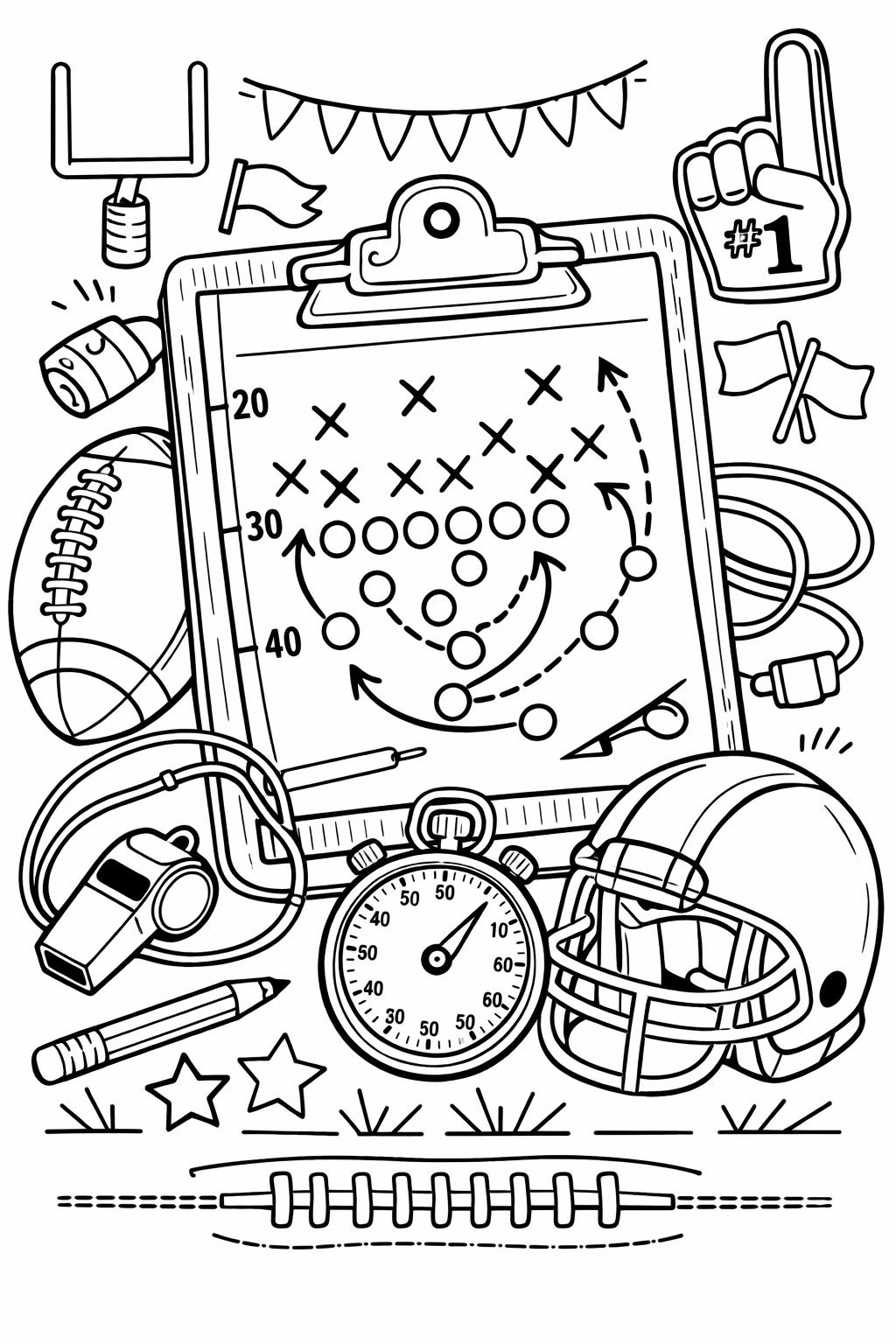 21 American Football Coloring Pages