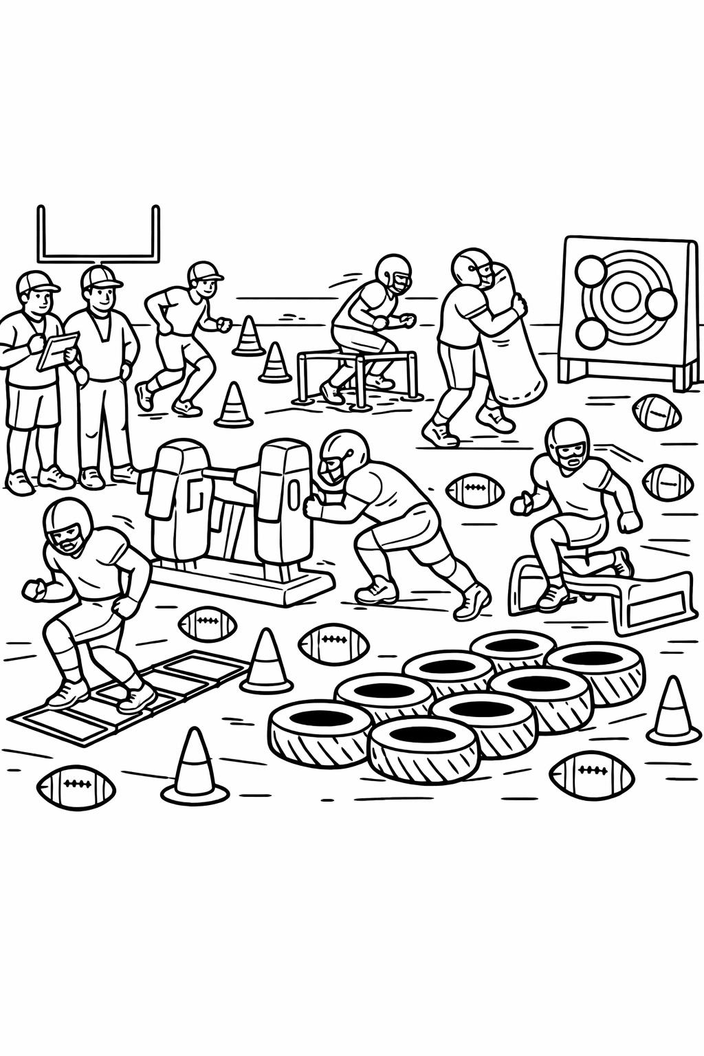 football helmet coloring page | sports gear illustration | printable activity