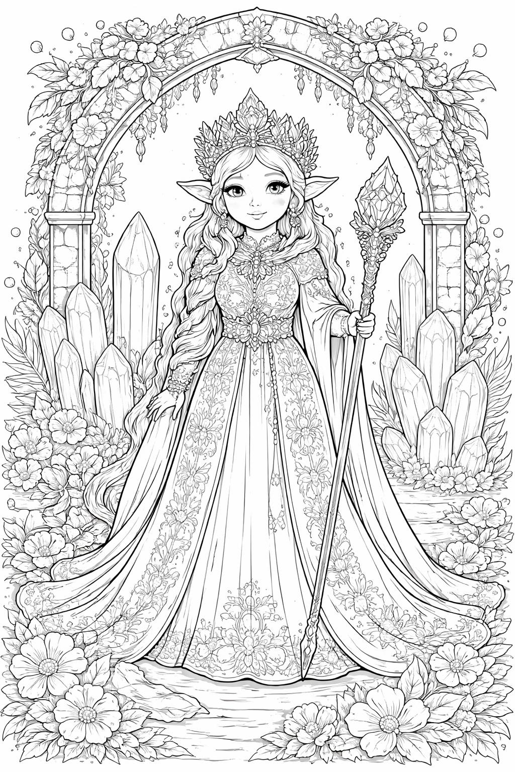 gnome with a lantern coloring page | magical forest adventure | creative coloring sheet