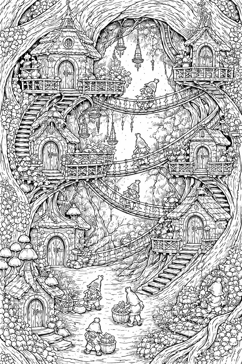 25 Gnome Coloring Pages for Fantasy Lovers