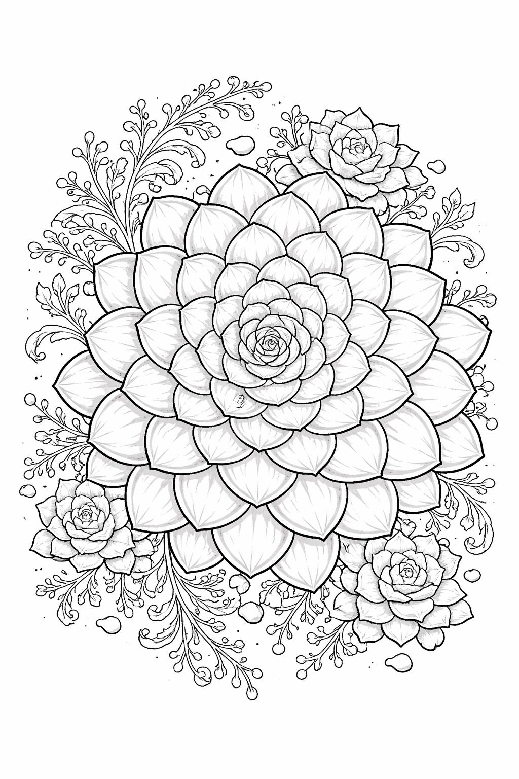 1. succulent coloring pages for adults | 25 detailed printable plant designs | relaxing botanical coloring collection