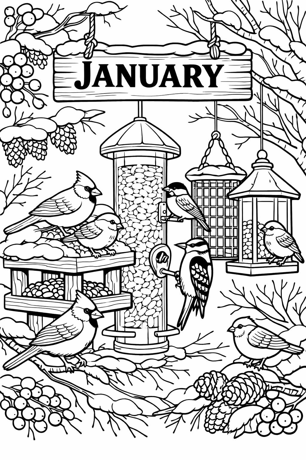 January hot cocoa coloring page | cozy winter treat | printable coloring activity