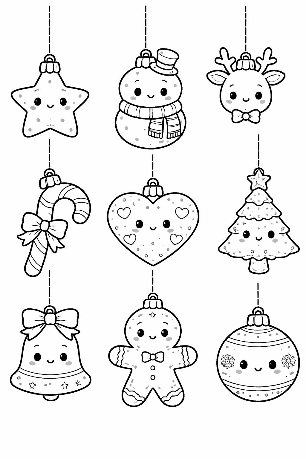kawaii elf coloring page | cute Christmas helper | festive printable sheet