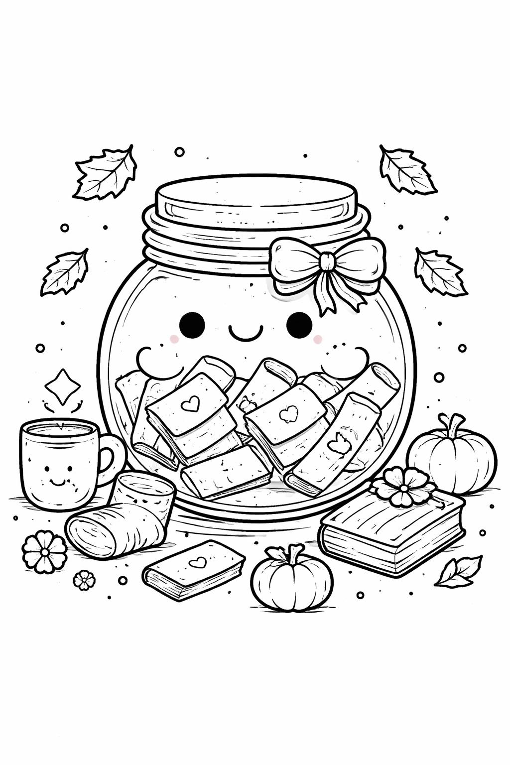 kawaii turkey wearing a pilgrim hat coloring page | cute holiday character | festive coloring sheet