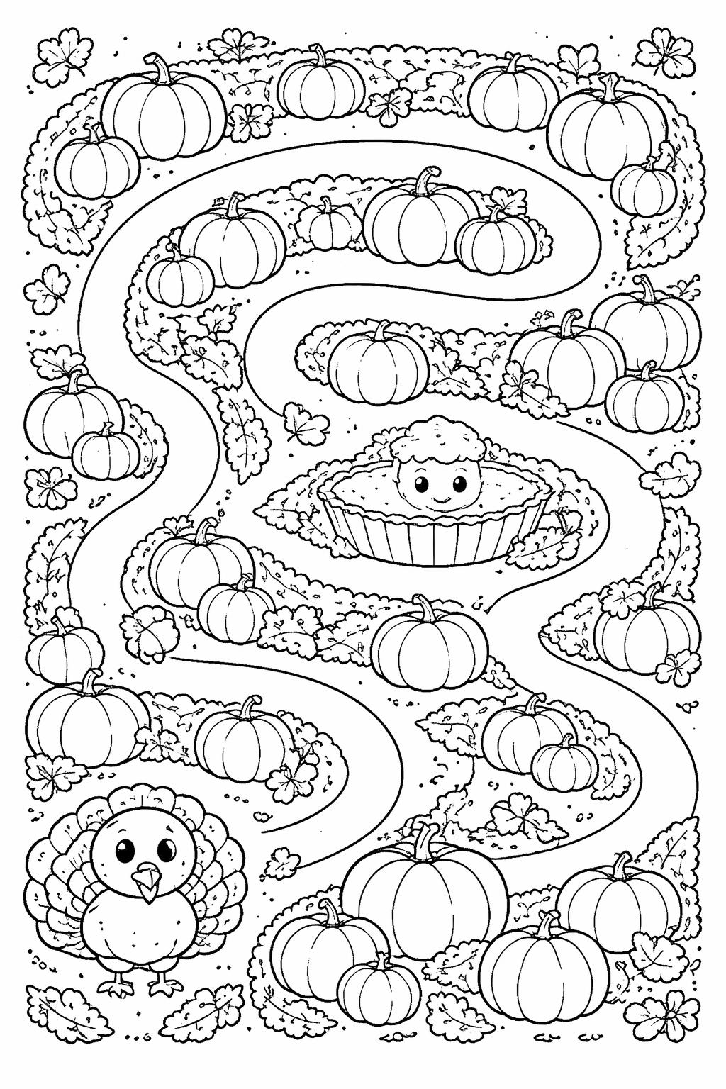 kawaii sweet potato casserole coloring page | adorable Thanksgiving dish | printable kids activity