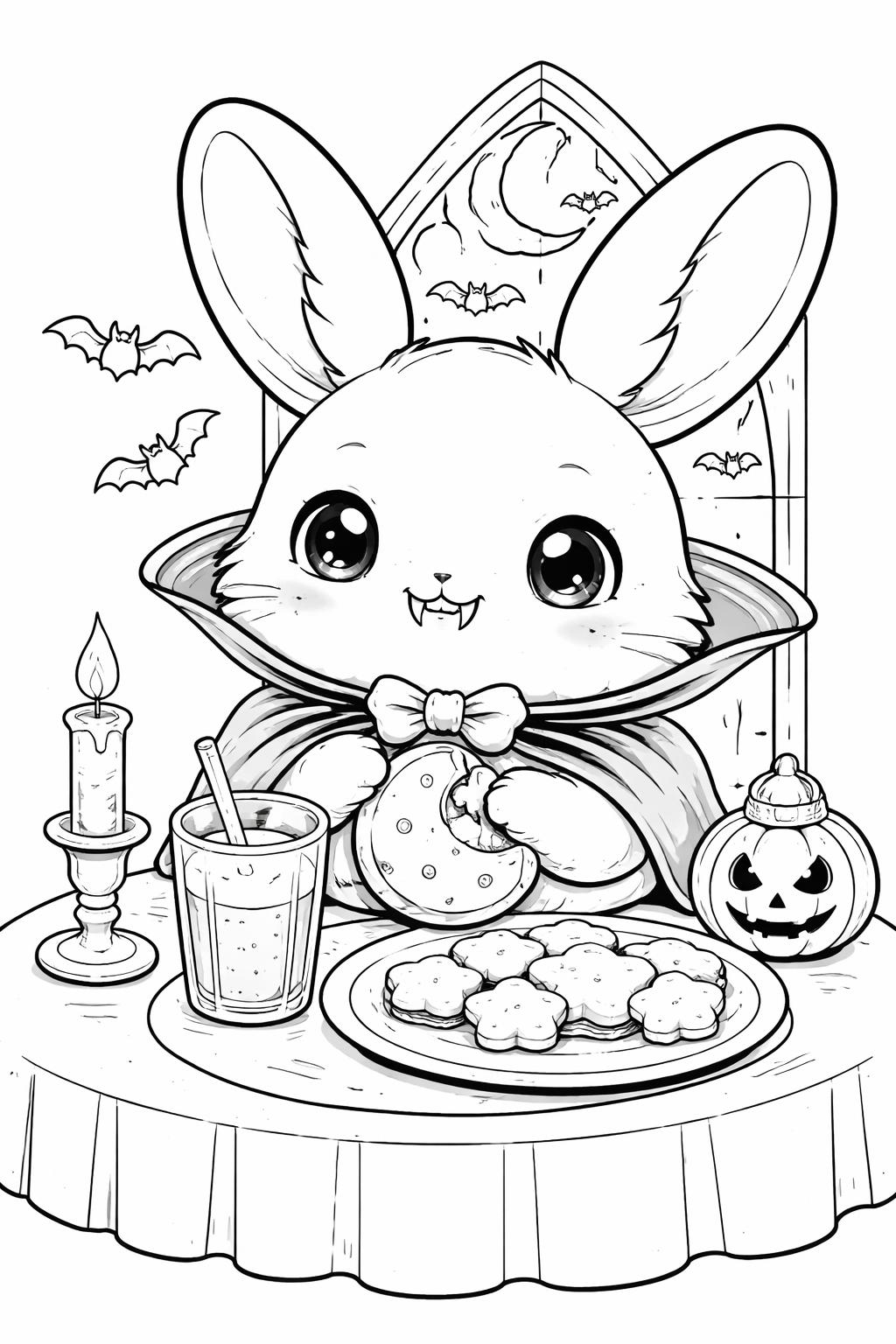 kawaii witch hat coloring page | adorable magical accessory | Halloween coloring sheet