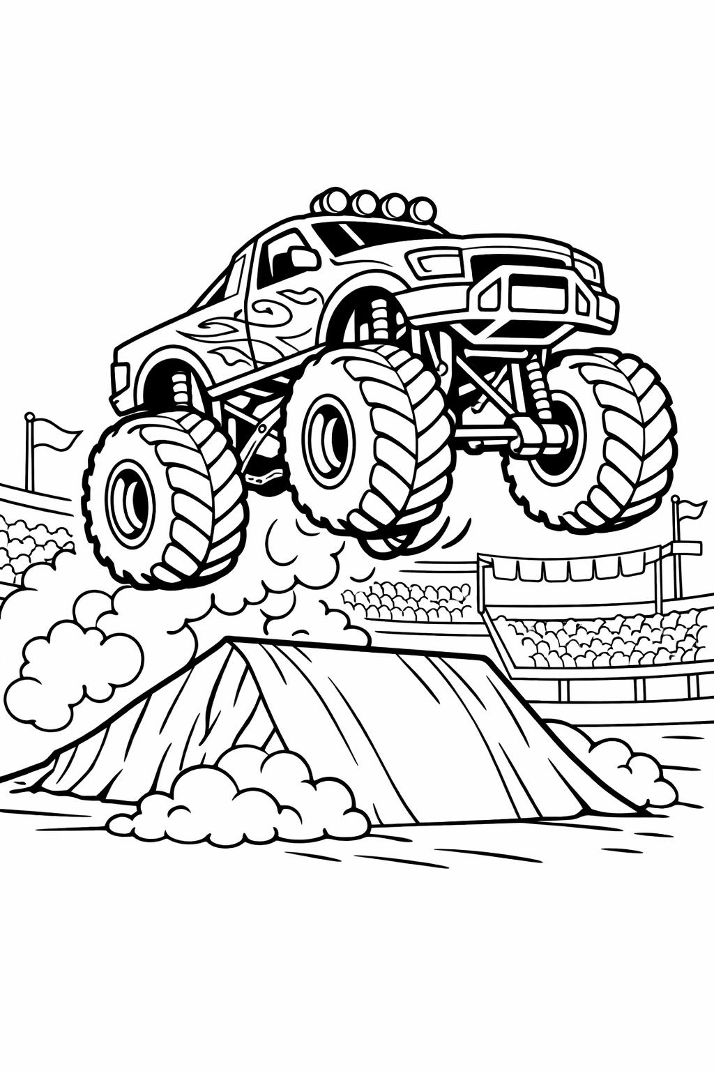 monster truck coloring pages | big wheel truck designs | fun printable coloring collection