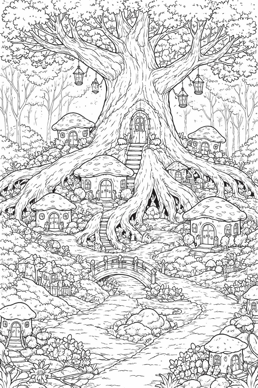 simple mushroom coloring page | bold outlines and easy shapes | beginner-friendly printable