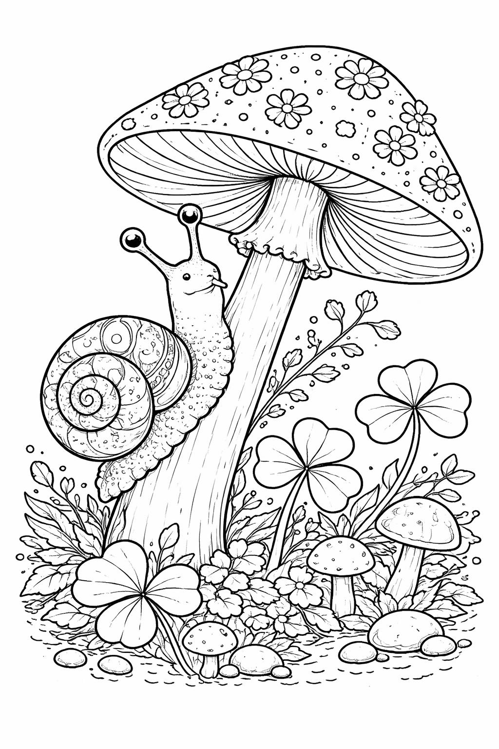 different types of mushrooms coloring page | varied fungi shapes and caps | educational printable activity