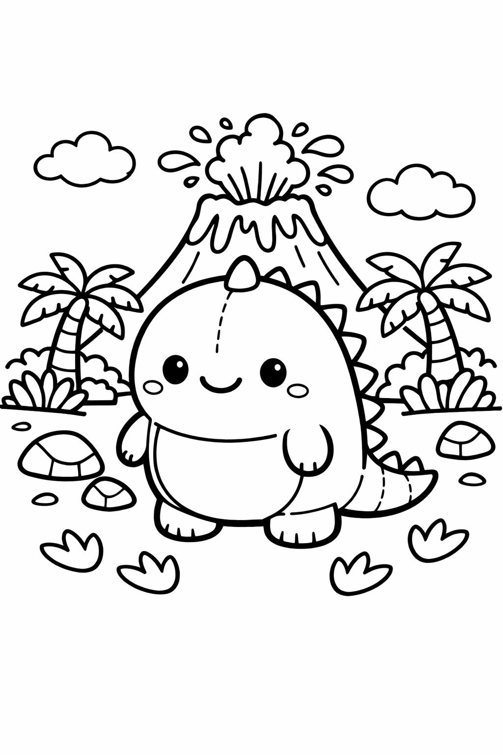 Squishmallow rainbow coloring page | colorful kawaii design | printable coloring activity