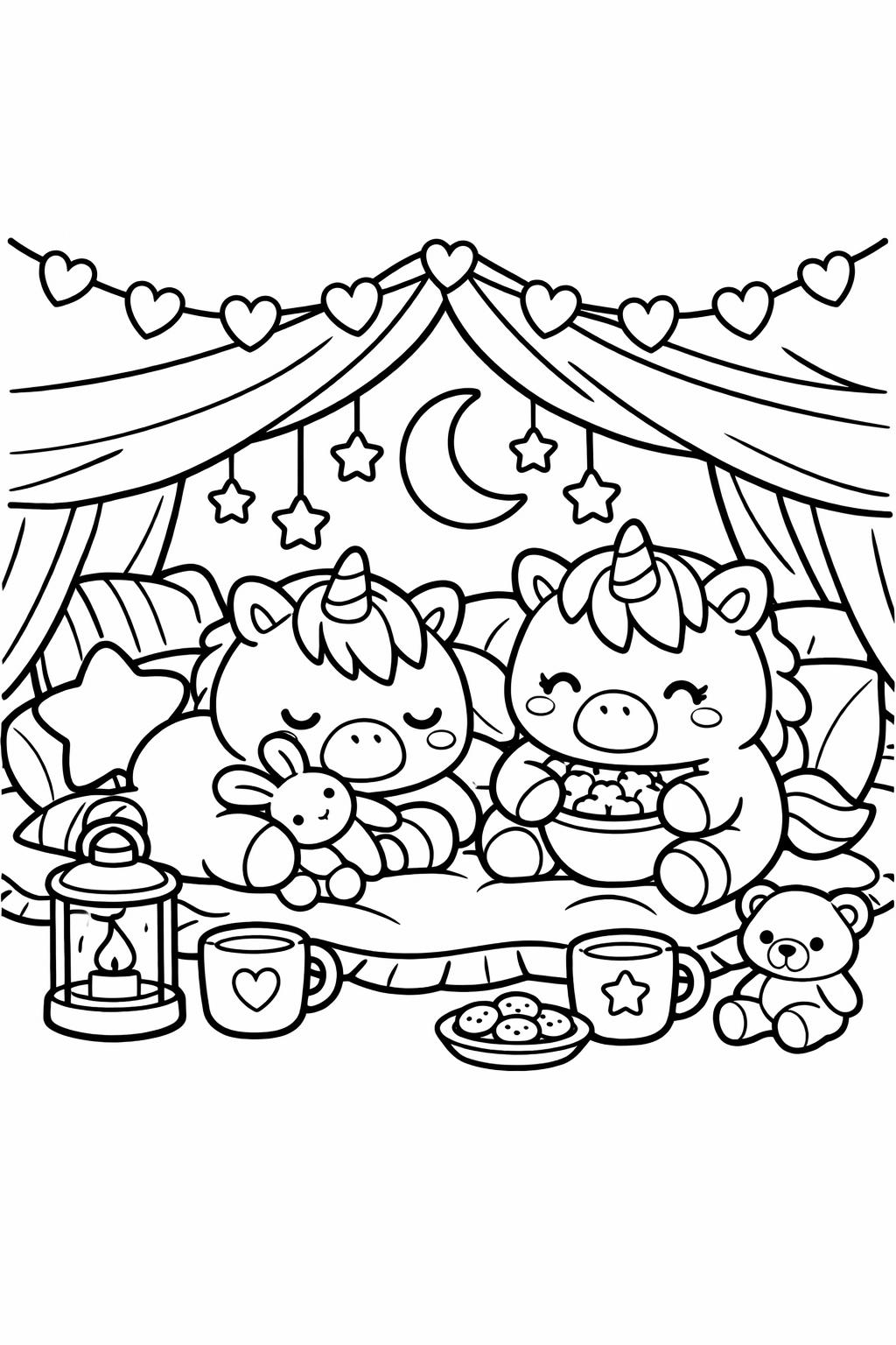 Squishmallow pig coloring page | cute farm character | kids coloring sheet