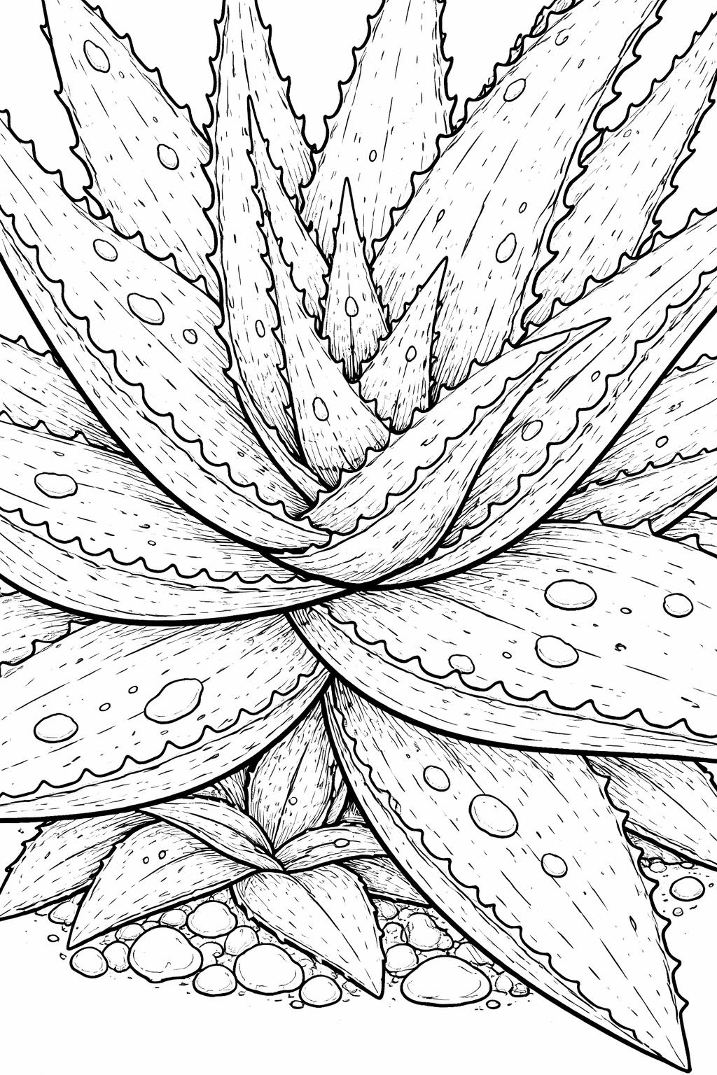 hanging succulent coloring page | trailing leaves and vines | detailed adult coloring sheet