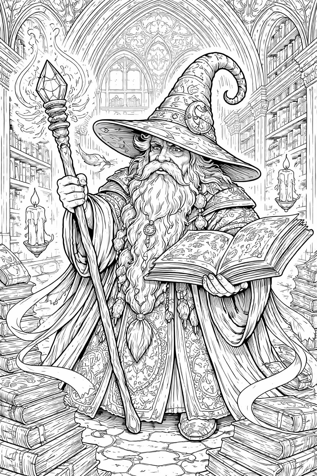 cute gnome coloring page | adorable bearded garden gnome | fun printable coloring sheet