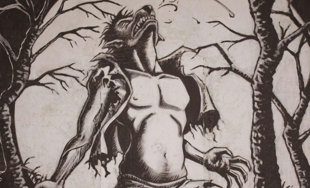 werewolf coloring page | Halloween printable coloring sheet | spooky activity